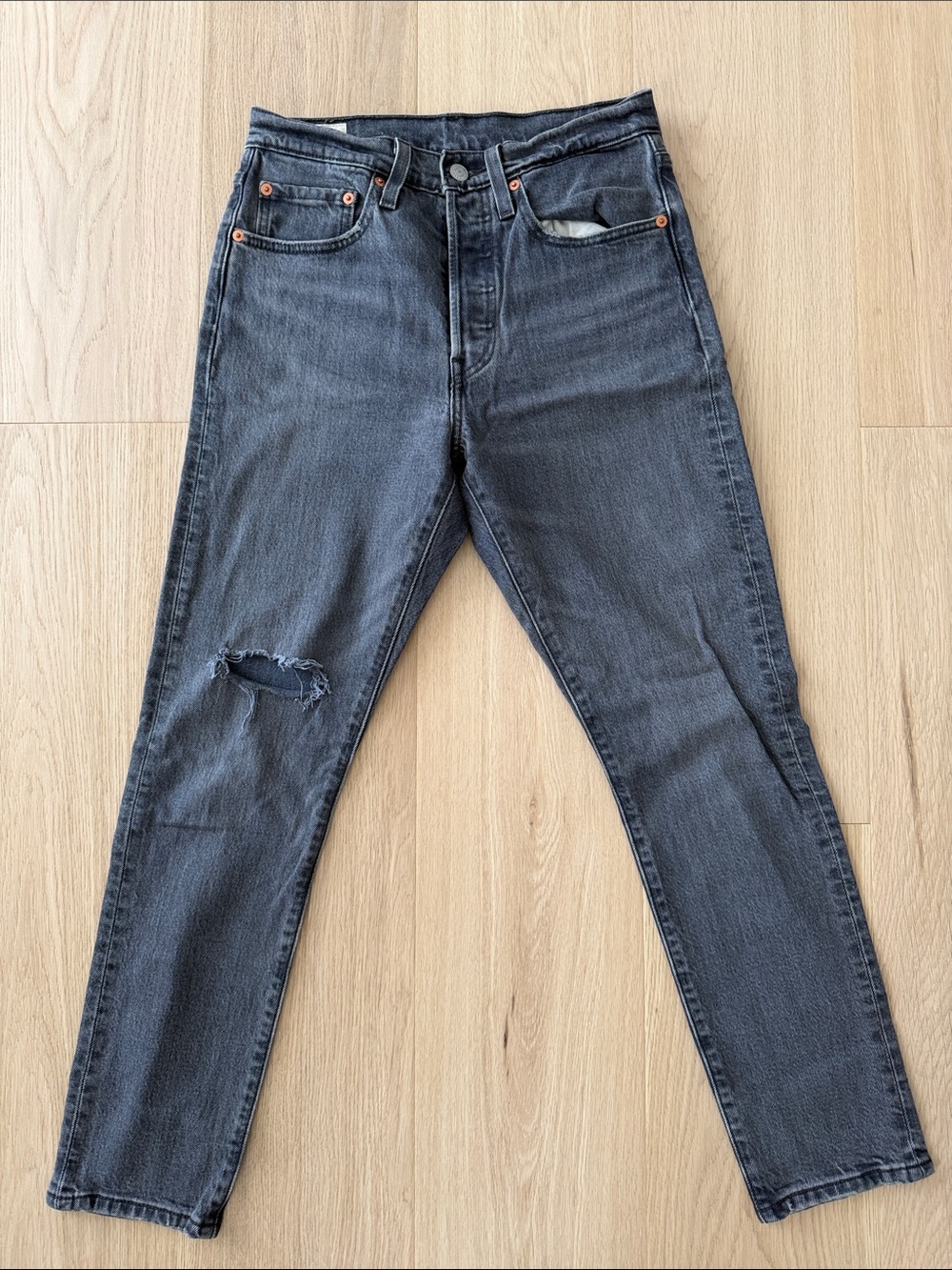 Levi's Black Washed Slim Straight Jeans